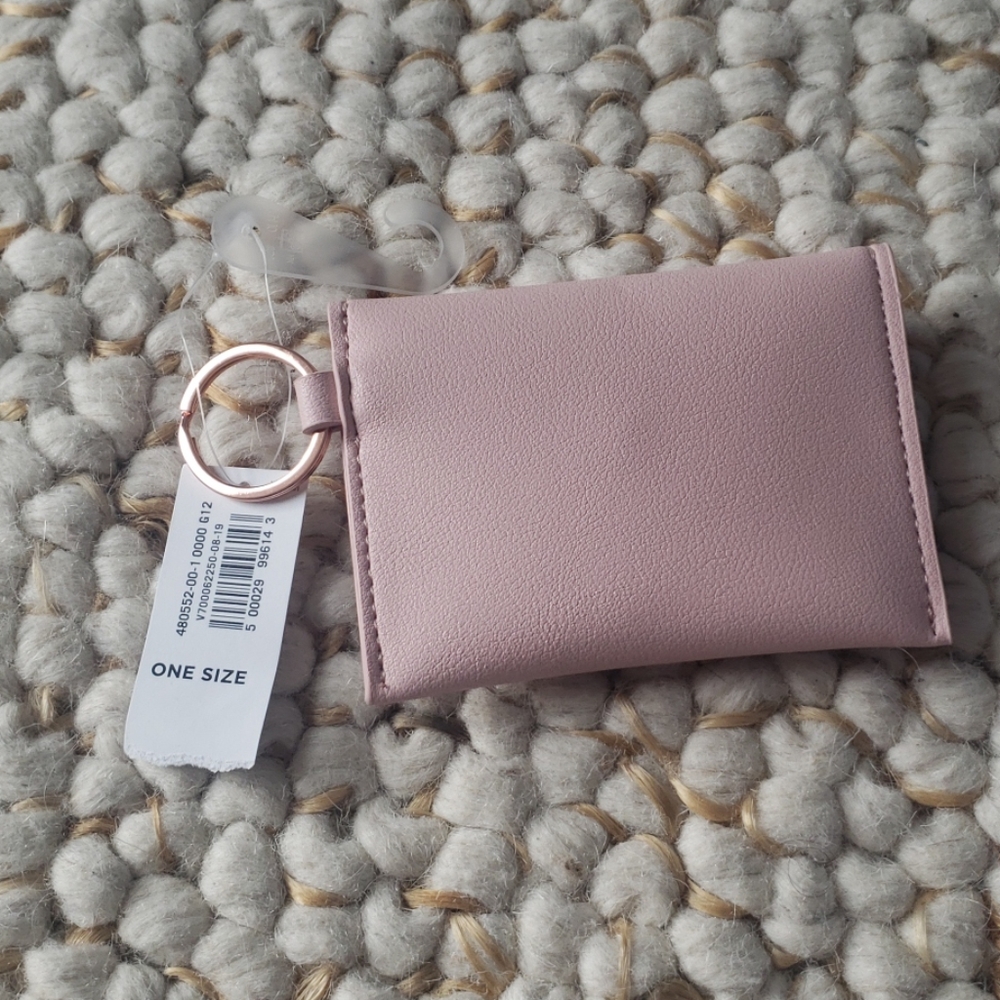OLD NAVY Pink Credit Card Wallet Keychain NEW - Picture 2 of 2